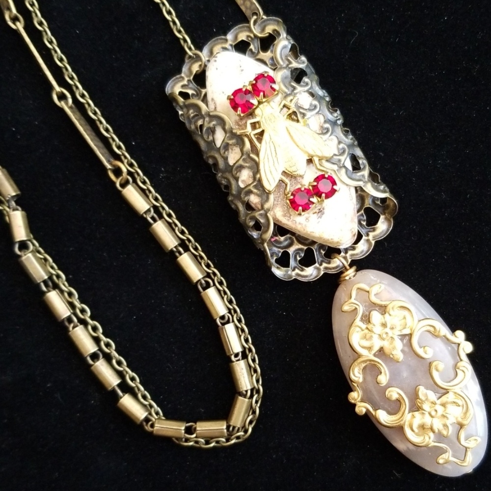 Vintage Repurposed Assemblage Necklace